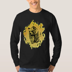 Grizzly Bear Grizzlies Motif Predator Bears Forest T-Shirt