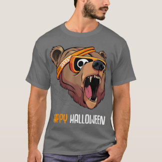 Grizzly Bear In Sunglasses Lazy Halloween Costume T-Shirt