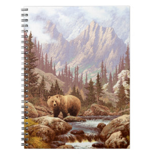 Grizzly Bear in the Rocky Mountains / AF-006bear,g Notebook