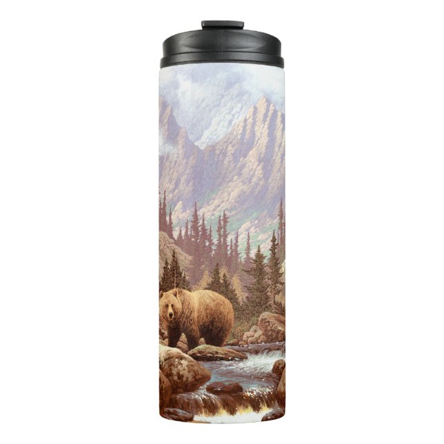 Grizzly Bear in the Rocky Mountains / AF-006bear,g Thermal Tumbler (Front)