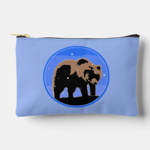 Grizzly Bear in Winter - Original Wildlife Art Accessory Pouch