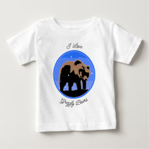 Grizzly Bear in Winter  - Original Wildlife Art Ba Baby T-Shirt