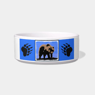 Grizzly Bear in Winter - Original Wildlife Art Bowl
