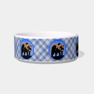 Grizzly Bear in Winter - Original Wildlife Art Bowl