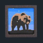 Grizzly Bear in Winter  - Original Wildlife Art Gift Box<br><div class="desc">Grizzly Bear in Winter portrait, original painting. We specialise in cute and funny original art. Buy this for yourself or as a great gift for your Grizzly Bear in Winter loving friends. Be creative - click on CUSTOMIZE to add/remove/change text, resize the picture, change colours or anything else the customisation...</div>