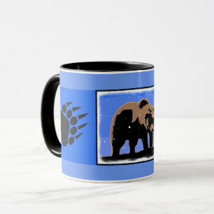 Grizzly Bear in Winter  - Original Wildlife Art Mug