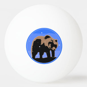 Grizzly Bear in Winter - Original Wildlife Art Ping Pong Ball