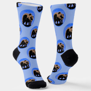 Grizzly Bear in Winter - Original Wildlife Art Socks