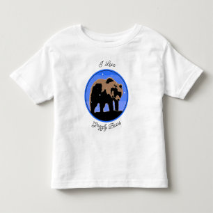 Grizzly Bear in Winter  - Original Wildlife Art To Toddler T-Shirt
