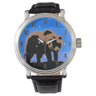 Grizzly Bear in Winter - Original Wildlife Art Watch