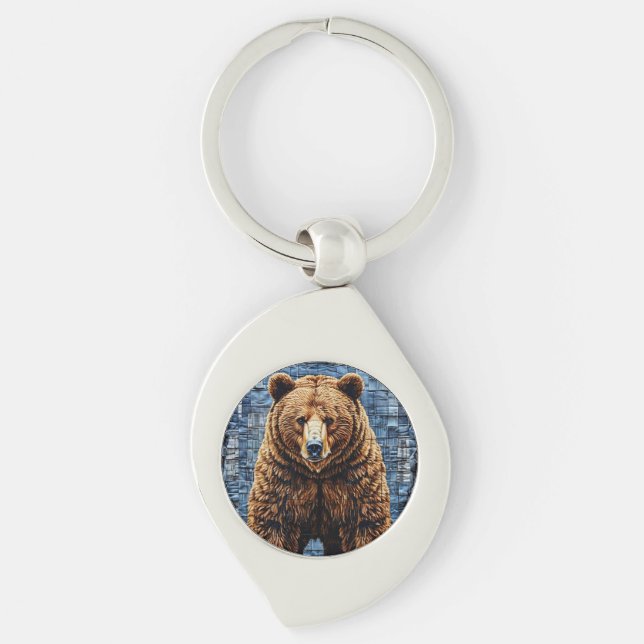 Grizzly bear key ring (Front)