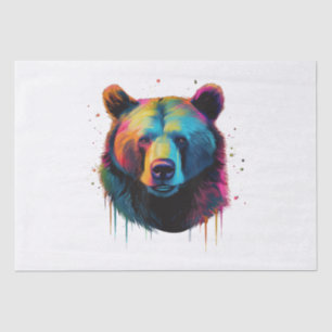 Grizzly Bear Lovers Pop Art Big Grizzly Bear Tissue Paper