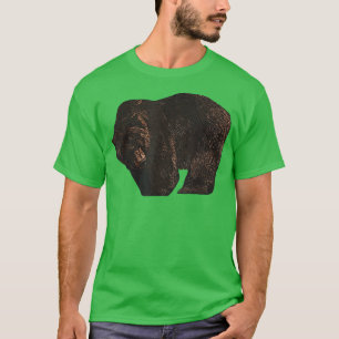 Grizzly bear motif imprint art print bear predator T-Shirt
