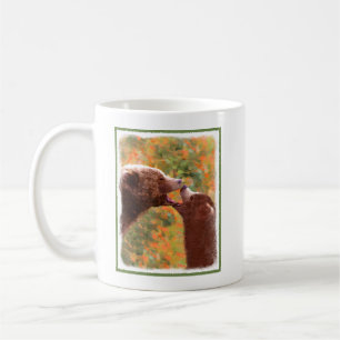 Grizzly Bear Mum and Cub Painting - Wildlife Art Coffee Mug