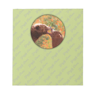 Grizzly Bear Mum and Cub Painting Wildlife Art Notepad