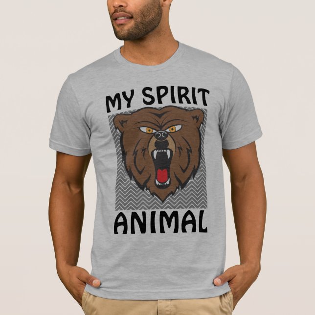 GRIZZLY BEAR MY SPIRIT ANIMAL T-Shirts (Front)