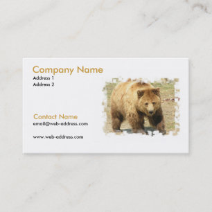 Grizzly Bear on a Business Card