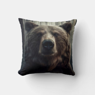 Grizzly Bear Painting Cushion