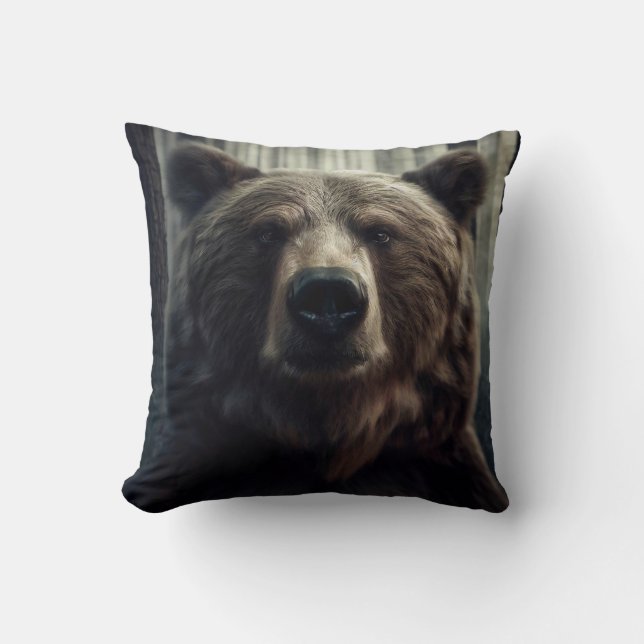 Grizzly Bear Painting Cushion (Front)