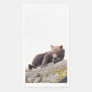 grizzly bear paper guest towels napkin