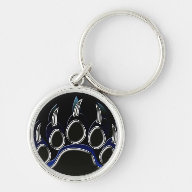 Grizzly Bear Paw Key Ring (Front)