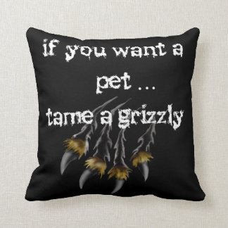 grizzly bear pet cushion