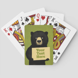 Grizzly Bear Playing Cards