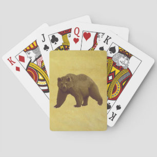 Grizzly Bear Playing Cards