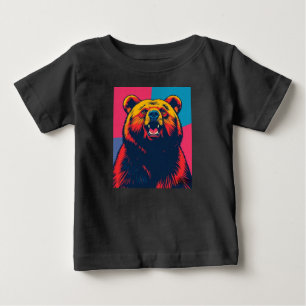 Grizzly Bear Pop Art  Baby T-Shirt