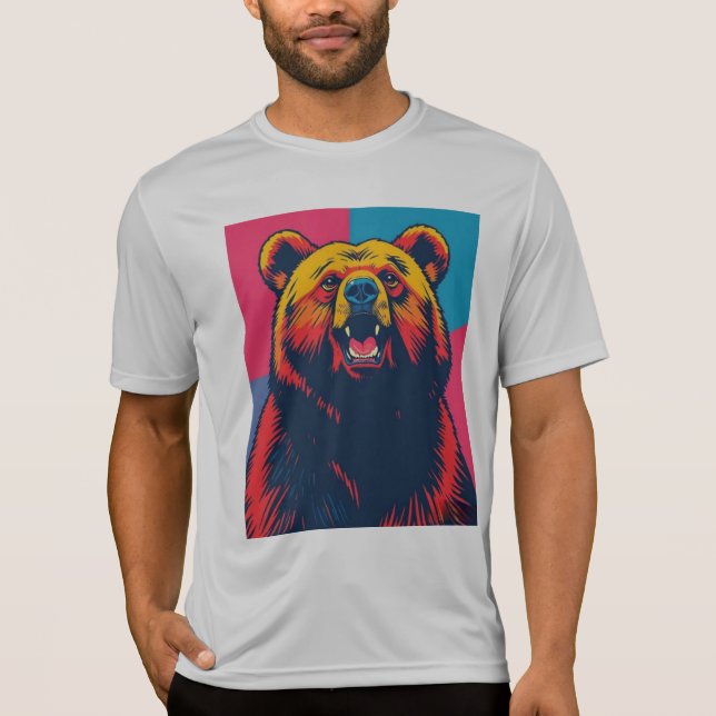 Grizzly Bear Pop Art  T-Shirt (Front)