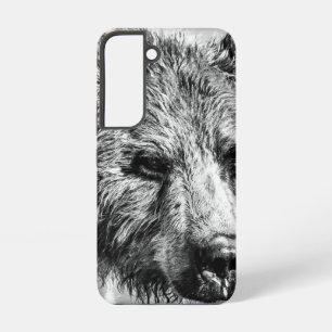Grizzly bear portrait samsung galaxy case