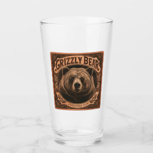 Grizzly Bear Preppers Club Glass