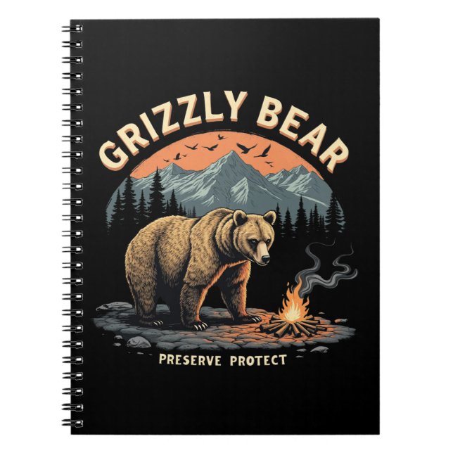 Grizzly Bear Preserve and Protect Notebook (Front)