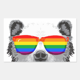 Grizzly Bear Pride Rectangular Sticker