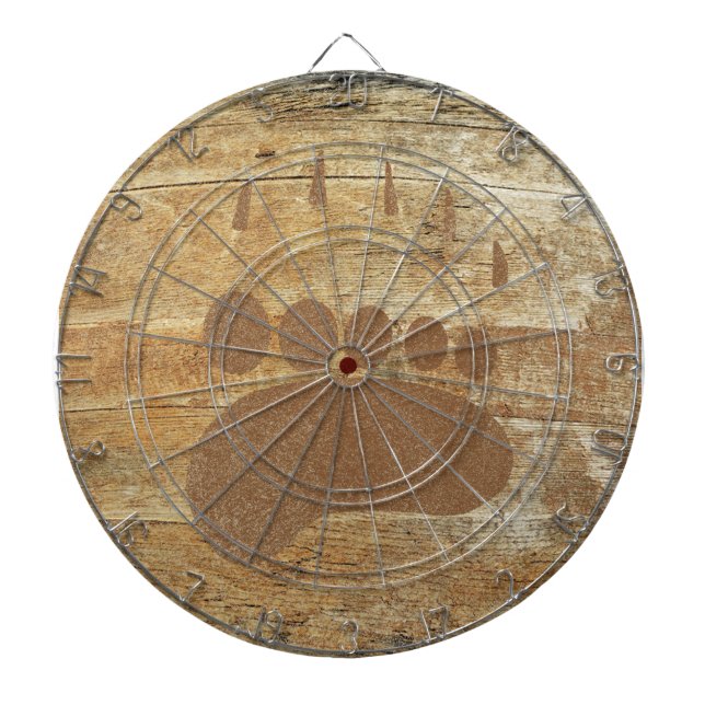 Grizzly Bear Print Dart Board (Front)
