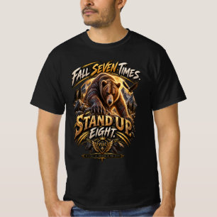 Grizzly Bear Resilience Motivational T-Shirt