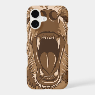 Grizzly Bear Roaring Open Mouth
