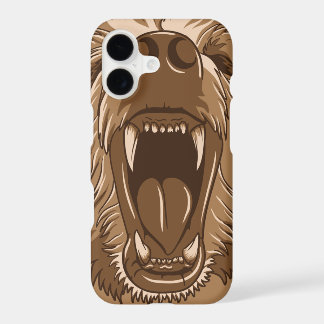 Grizzly Bear Roaring Open Mouth
