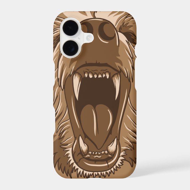 Grizzly Bear Roaring Open Mouth (Back)