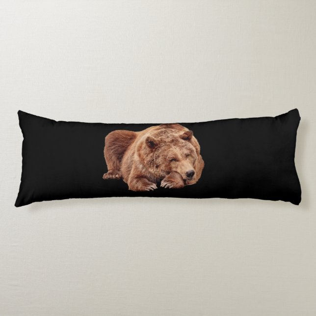 GRIZZLY BEAR SLEEPING BODY PILLOW  (Front)