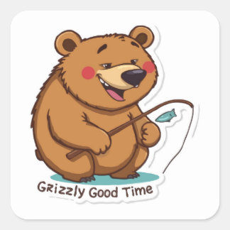 Grizzly Bear Sticker - Good Time Outdoor Fishing