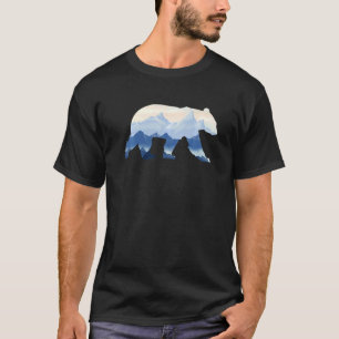 Grizzly bear Surreal mountain background wildlife T-Shirt