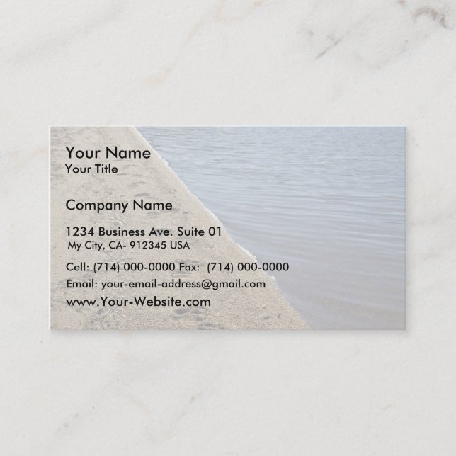 Grizzly bear tracks, Sithylemenkat Lake Business Card (Front)