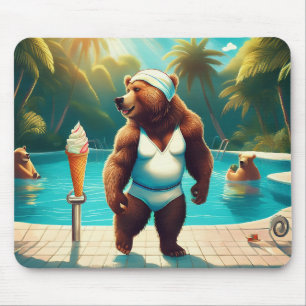 Grizzly Bears At The Pool Mouse Pad