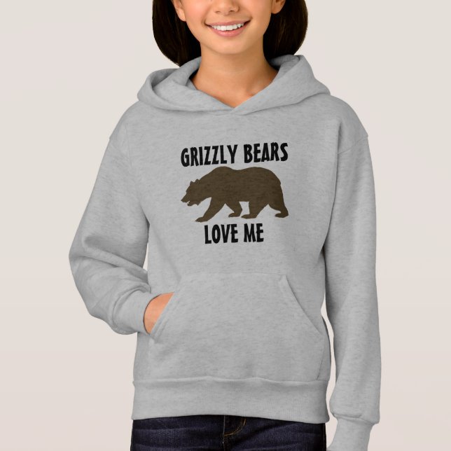 GRIZZLY BEARS LOVE ME FUNNY KIDS T-Shirts HOODIES (Front)