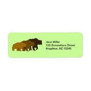 Grizzly Bears Return Address Label