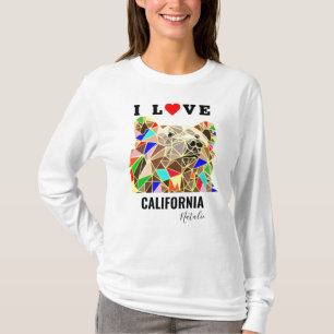 Grizzly I love california woodland bear colourful  T-Shirt