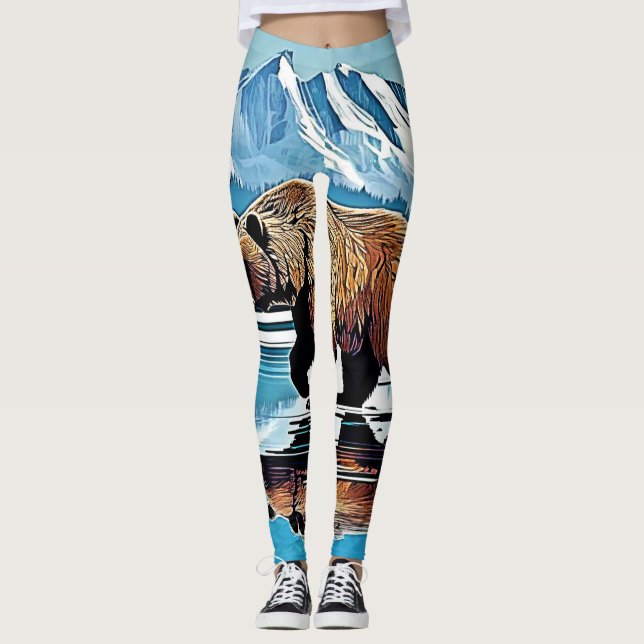 Grizzly Lake Mountain View Leggings (Front)