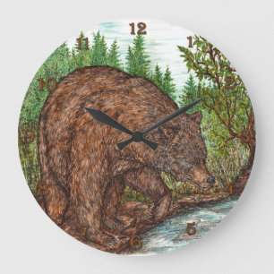 Grizzly Large Clock