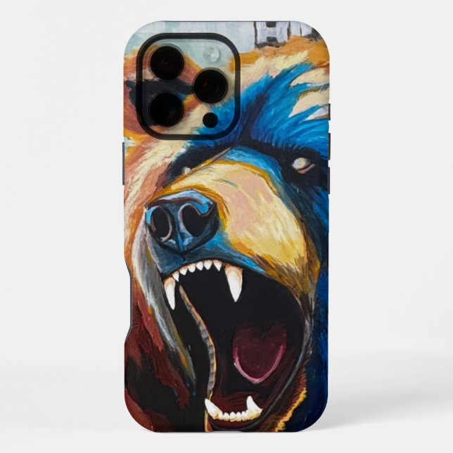 Grizzly Painting - Wildlife Art iPhone Case (Back)
